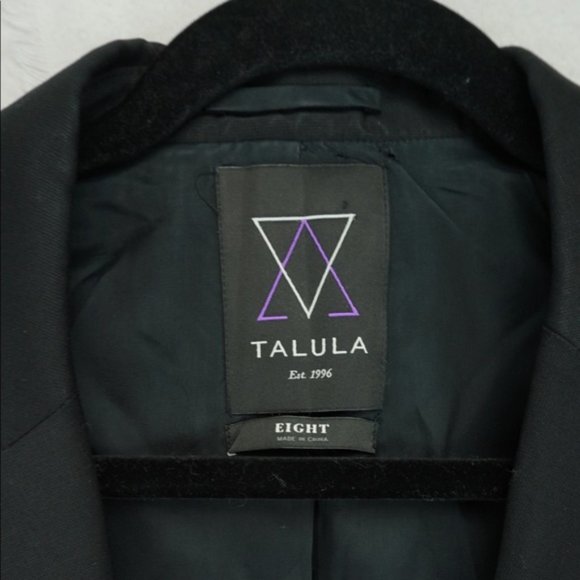 Talula size 8 black wool lined blazer - Picture 2 of 5